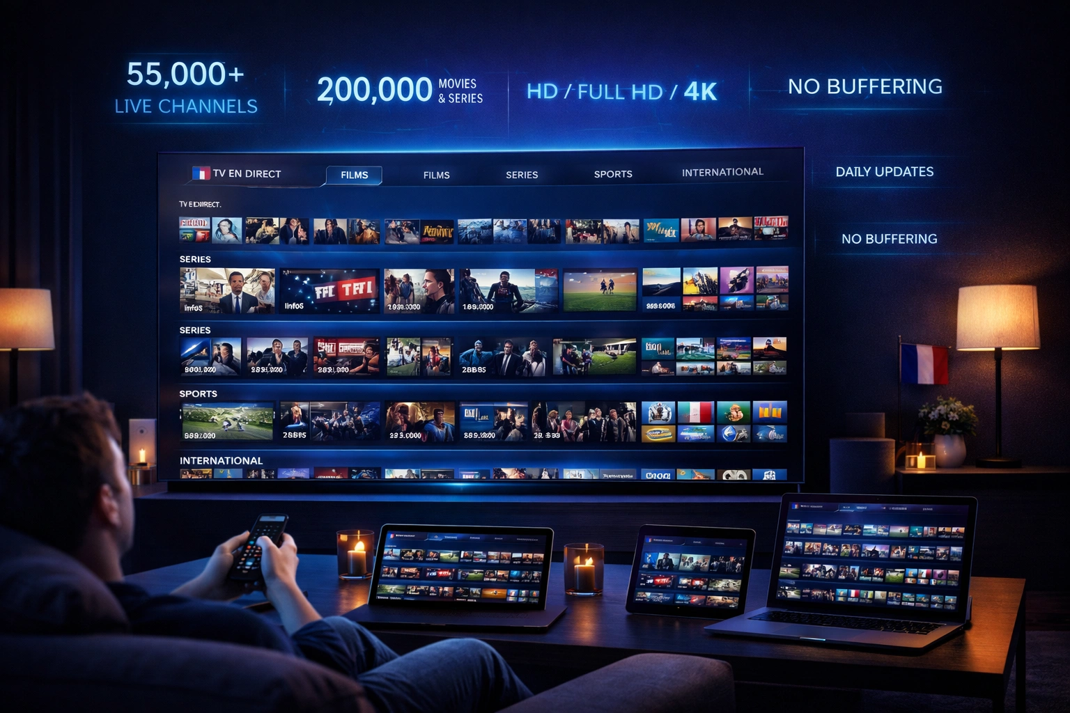 Un abonnement IPTV français complet